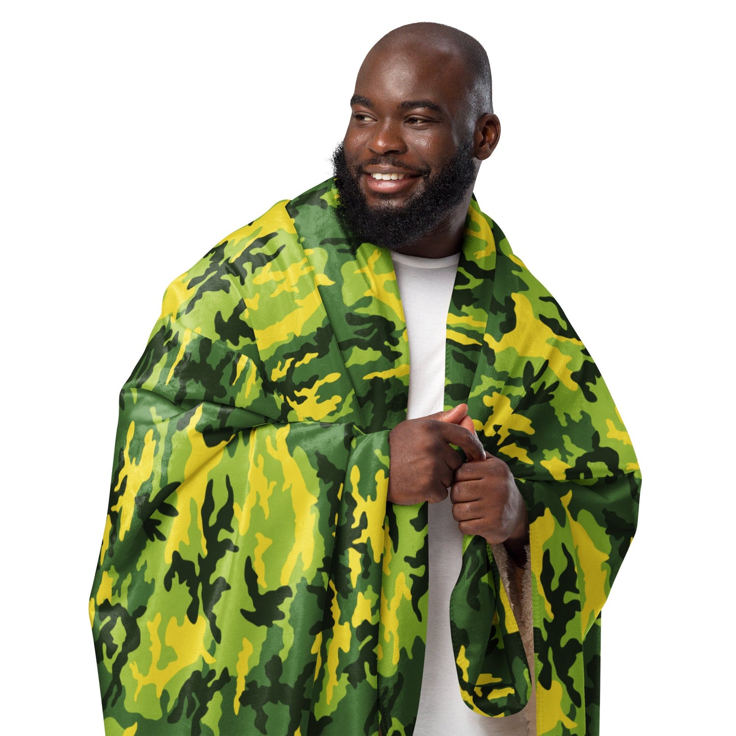 American M81 Yellow Jacket Safety CAMO Sherpa blanket - Blanket
