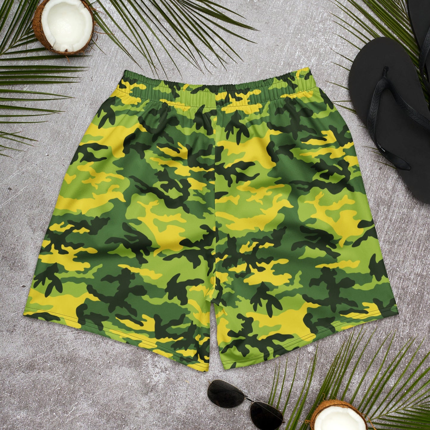 American M81 Yellow Jacket Safety CAMO Unisex Athletic Long Shorts