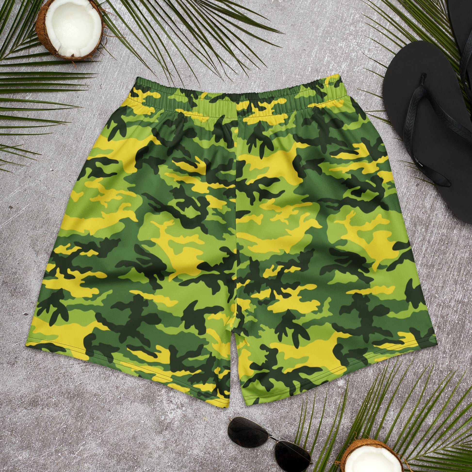 American M81 Yellow Jacket Safety CAMO Unisex Athletic Long Shorts