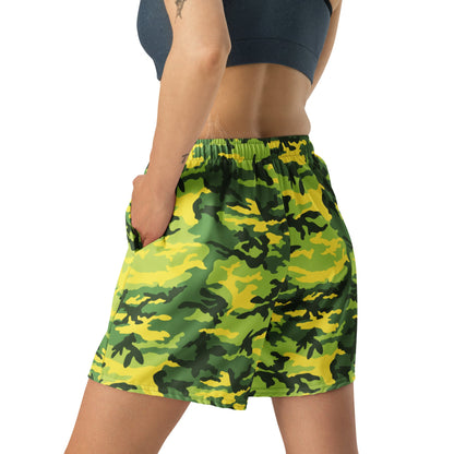 American M81 Yellow Jacket Safety CAMO Unisex Athletic Long Shorts