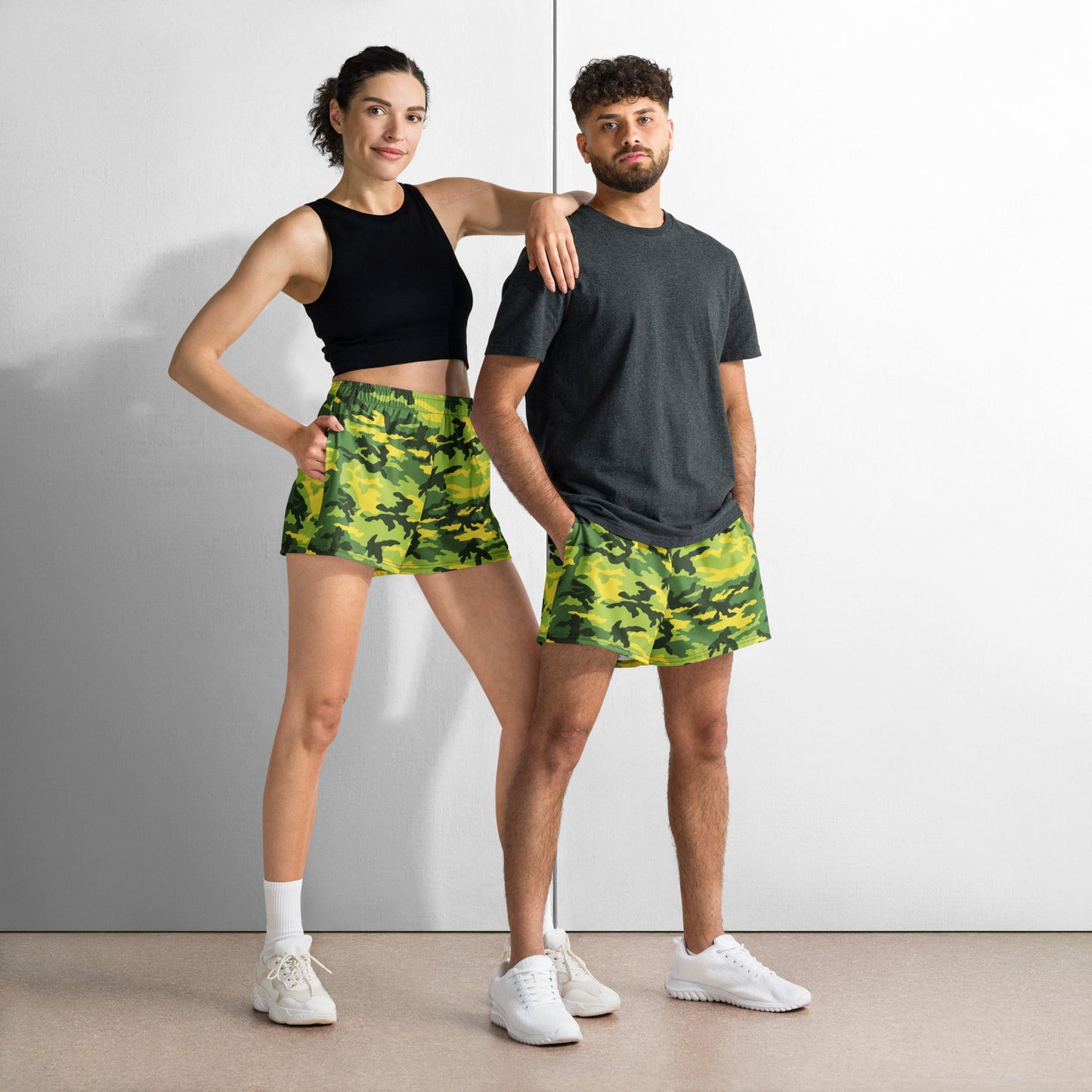 American M81 Yellow Jacket Safety CAMO Unisex Athletic Shorts