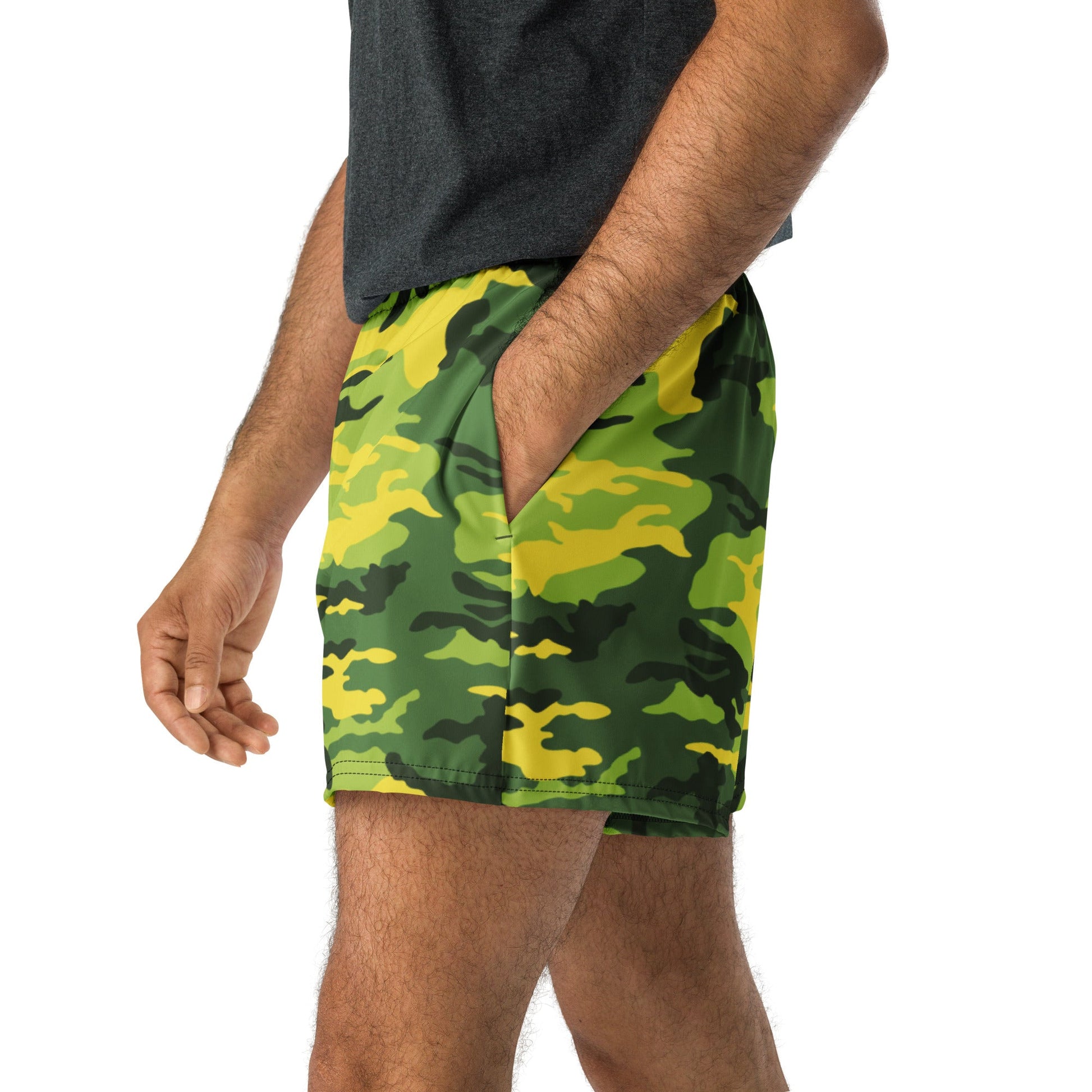 American M81 Yellow Jacket Safety CAMO Unisex Athletic Shorts - XS