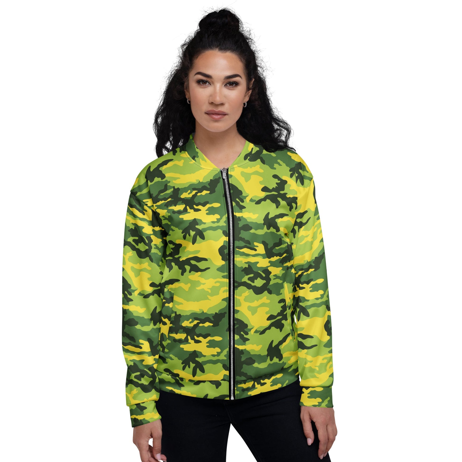 American M81 Yellow Jacket Safety CAMO Unisex Bomber - Jackets