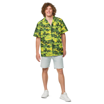 American M81 Yellow Jacket Safety CAMO Unisex button shirt - Button Shirts