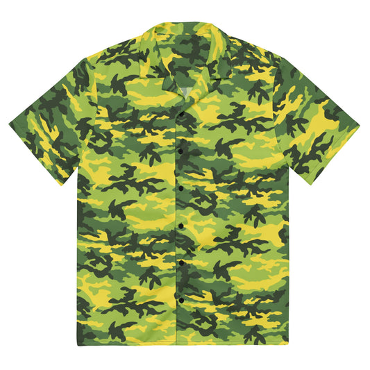 American M81 Yellow Jacket Safety CAMO Unisex button shirt - 2XS - Button Shirts