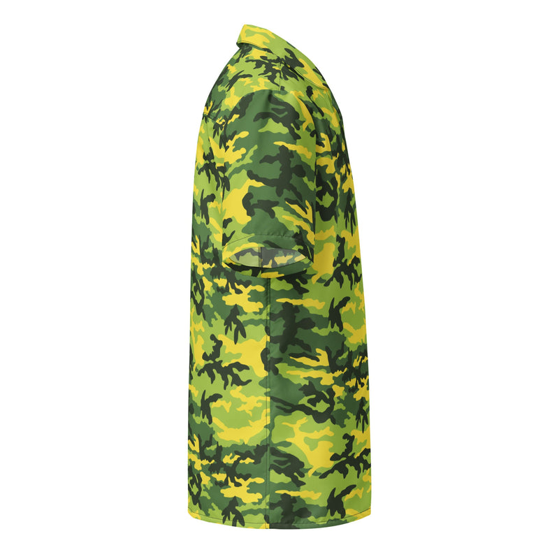 Classic M81 Yellow Jacket Safety CAMO Unisex Short-Sleeve Button Shirt - Button-Up