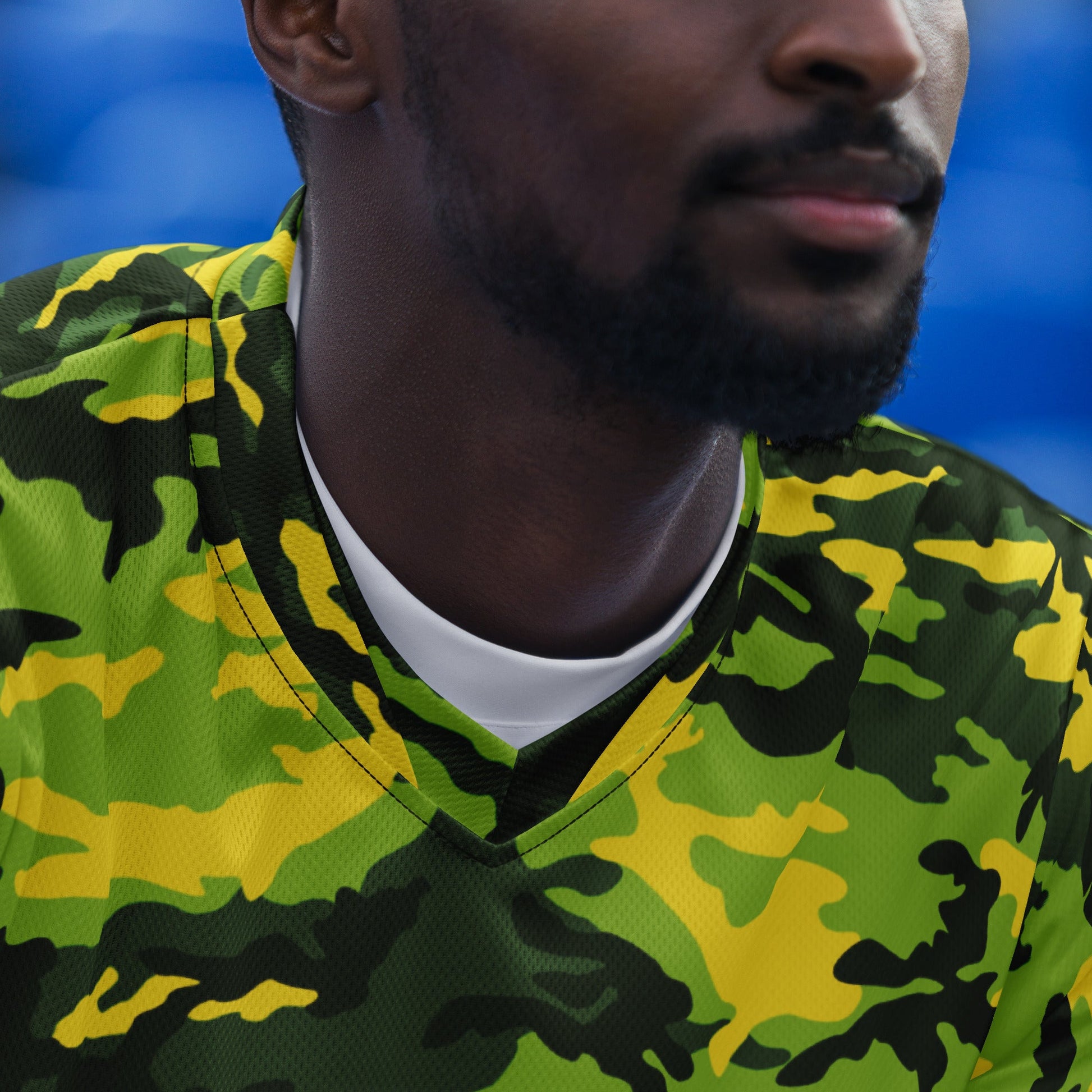 American M81 Yellow Jacket Safety CAMO Unisex Sports Jersey