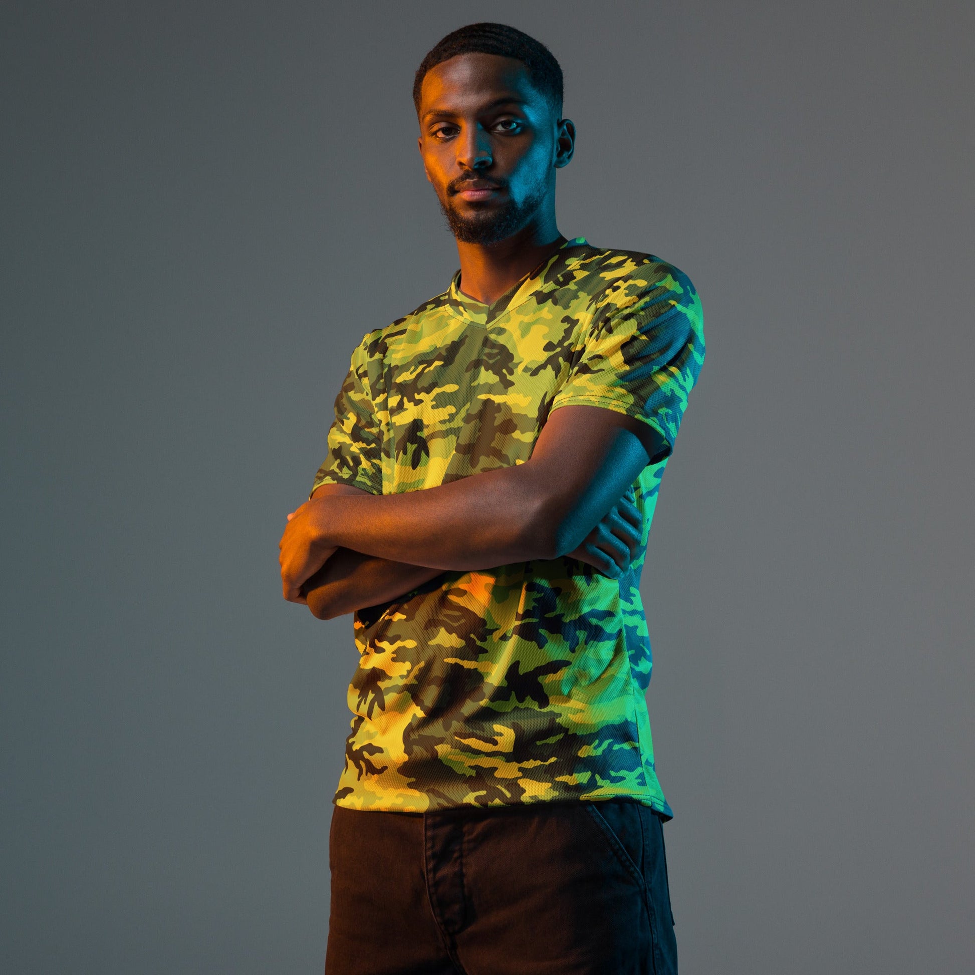 American M81 Yellow Jacket Safety CAMO Unisex Sports Jersey