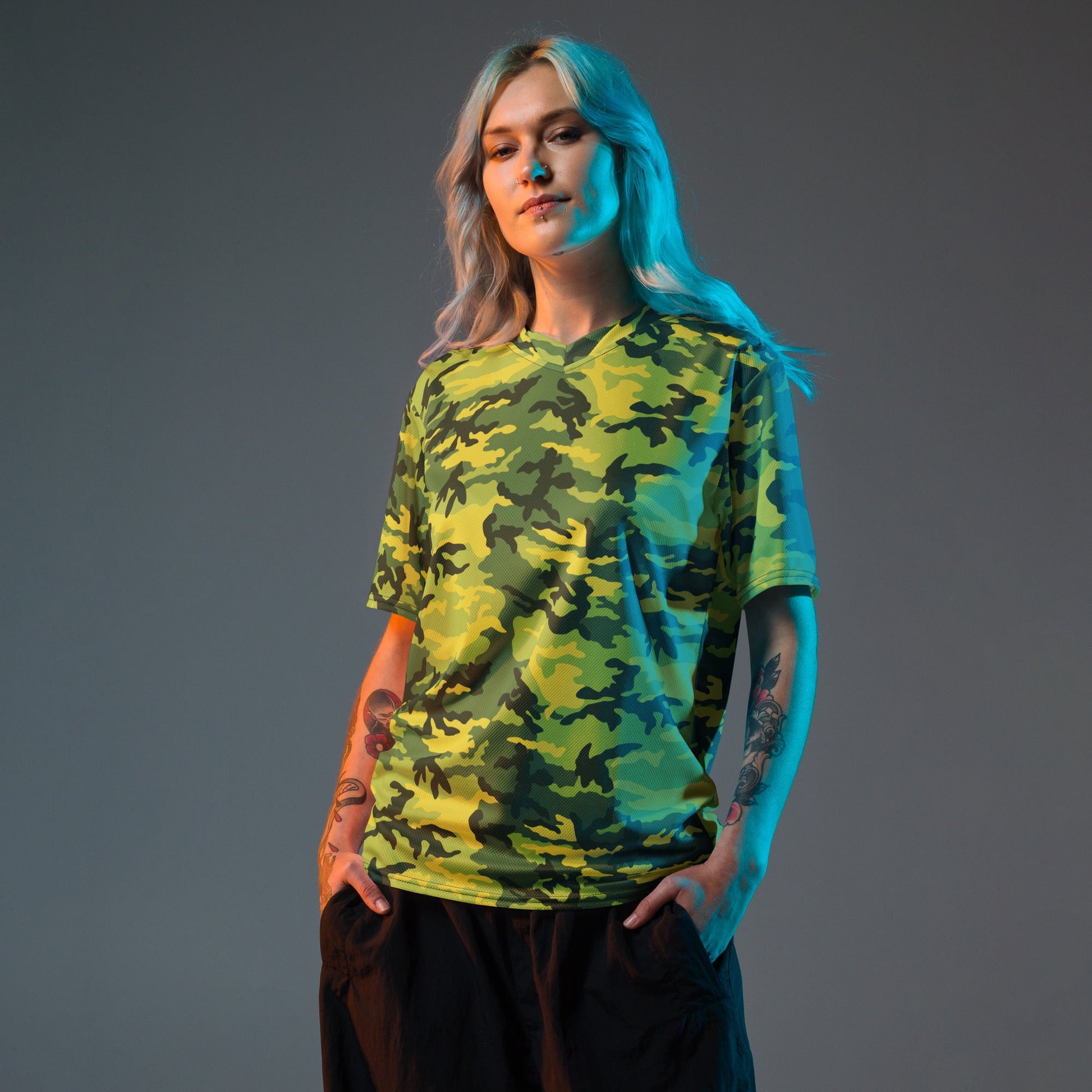 American M81 Yellow Jacket Safety CAMO Unisex Sports Jersey