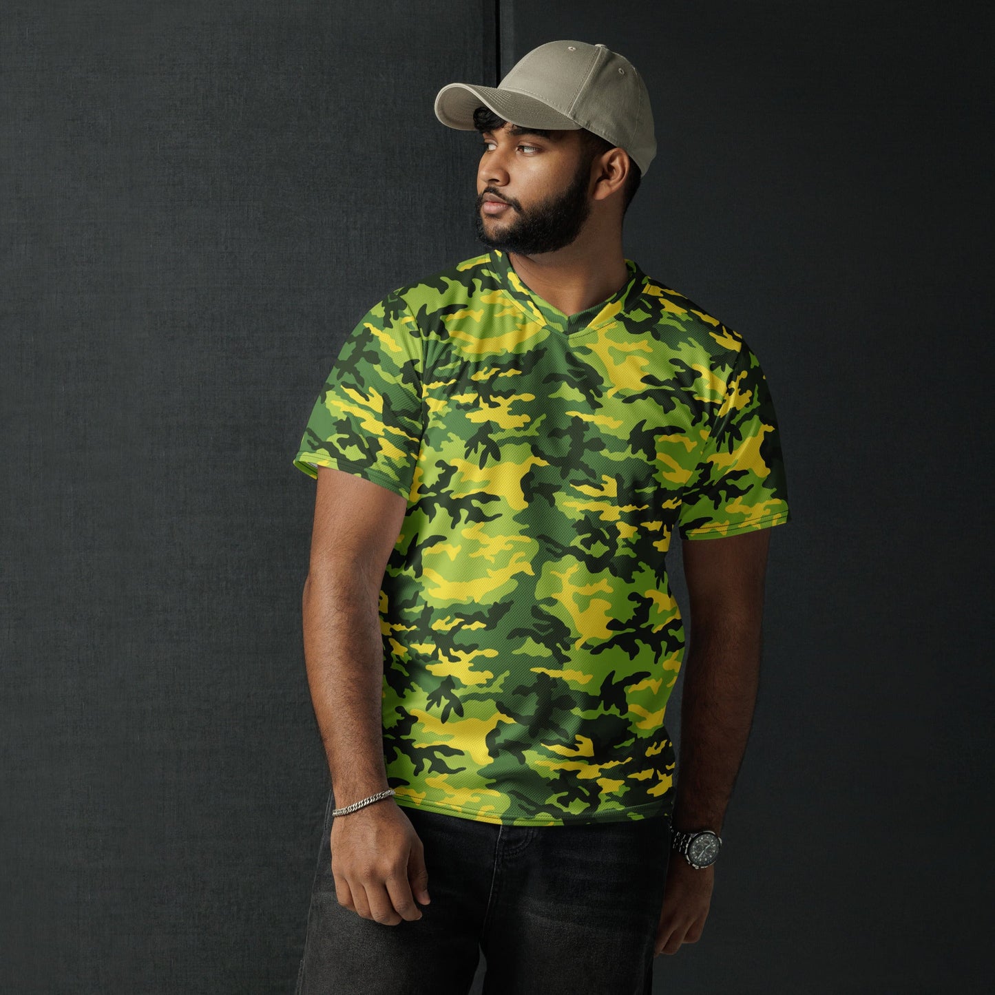American M81 Yellow Jacket Safety CAMO Unisex Sports Jersey