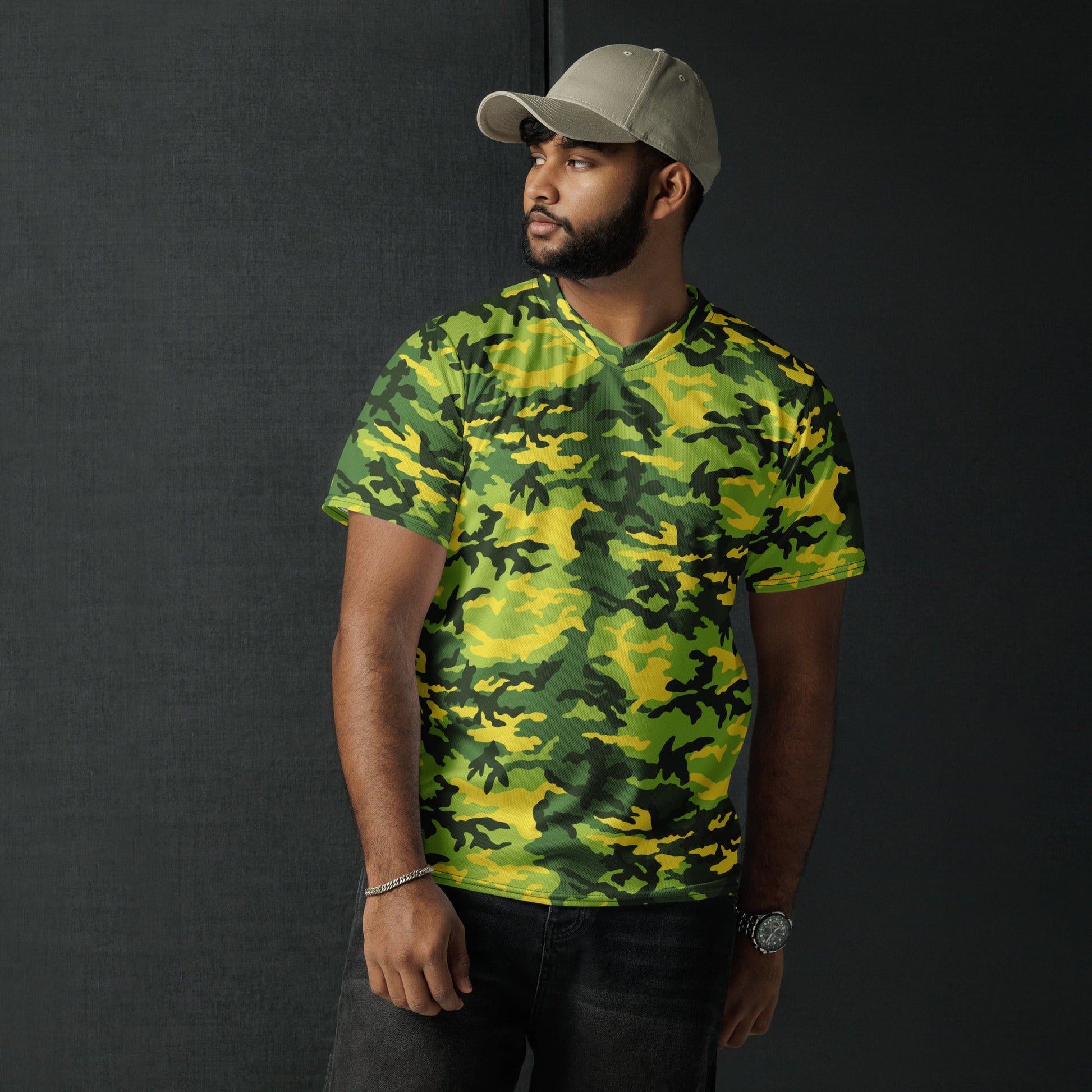 American M81 Yellow Jacket Safety CAMO Unisex Sports Jersey