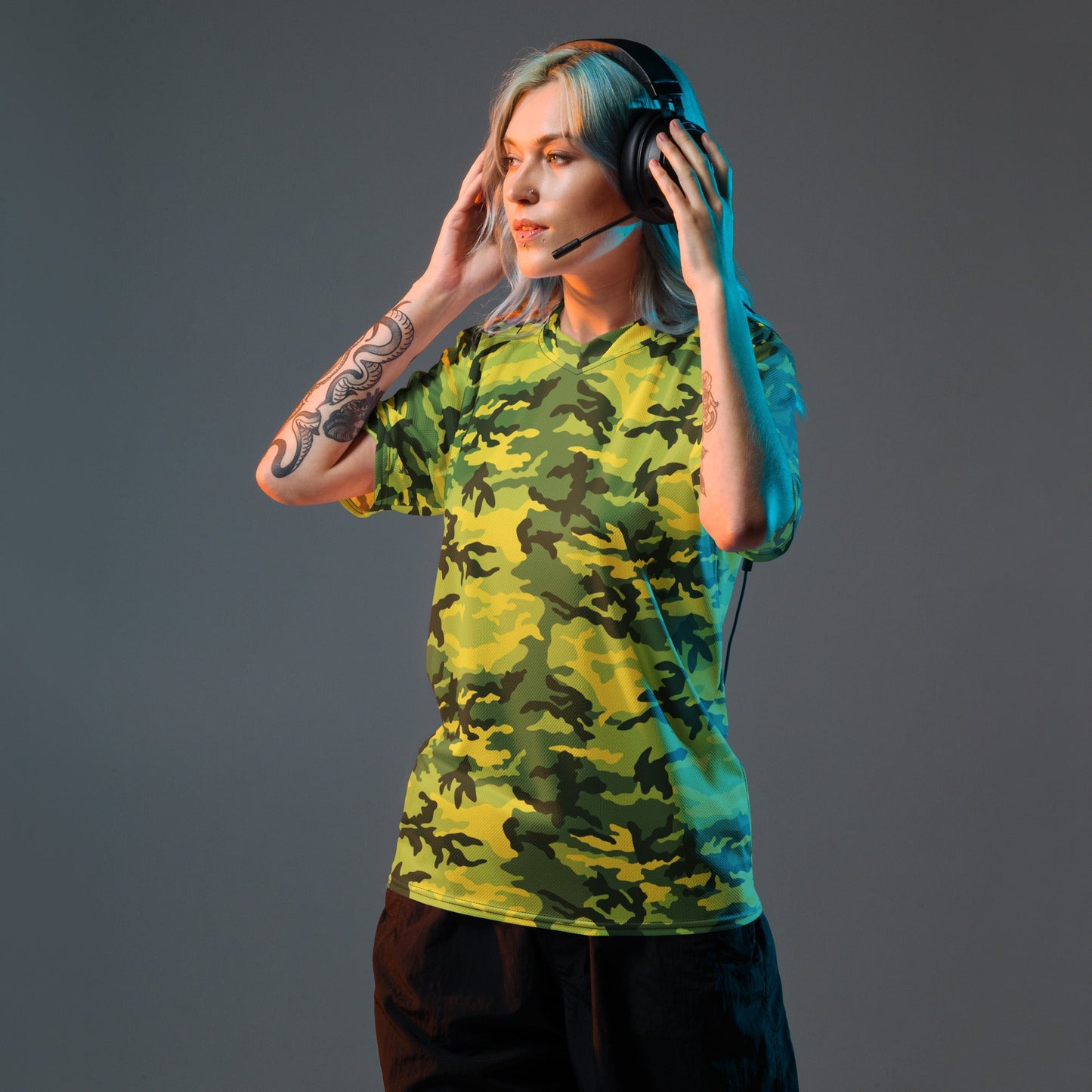 American M81 Yellow Jacket Safety CAMO Unisex Sports Jersey