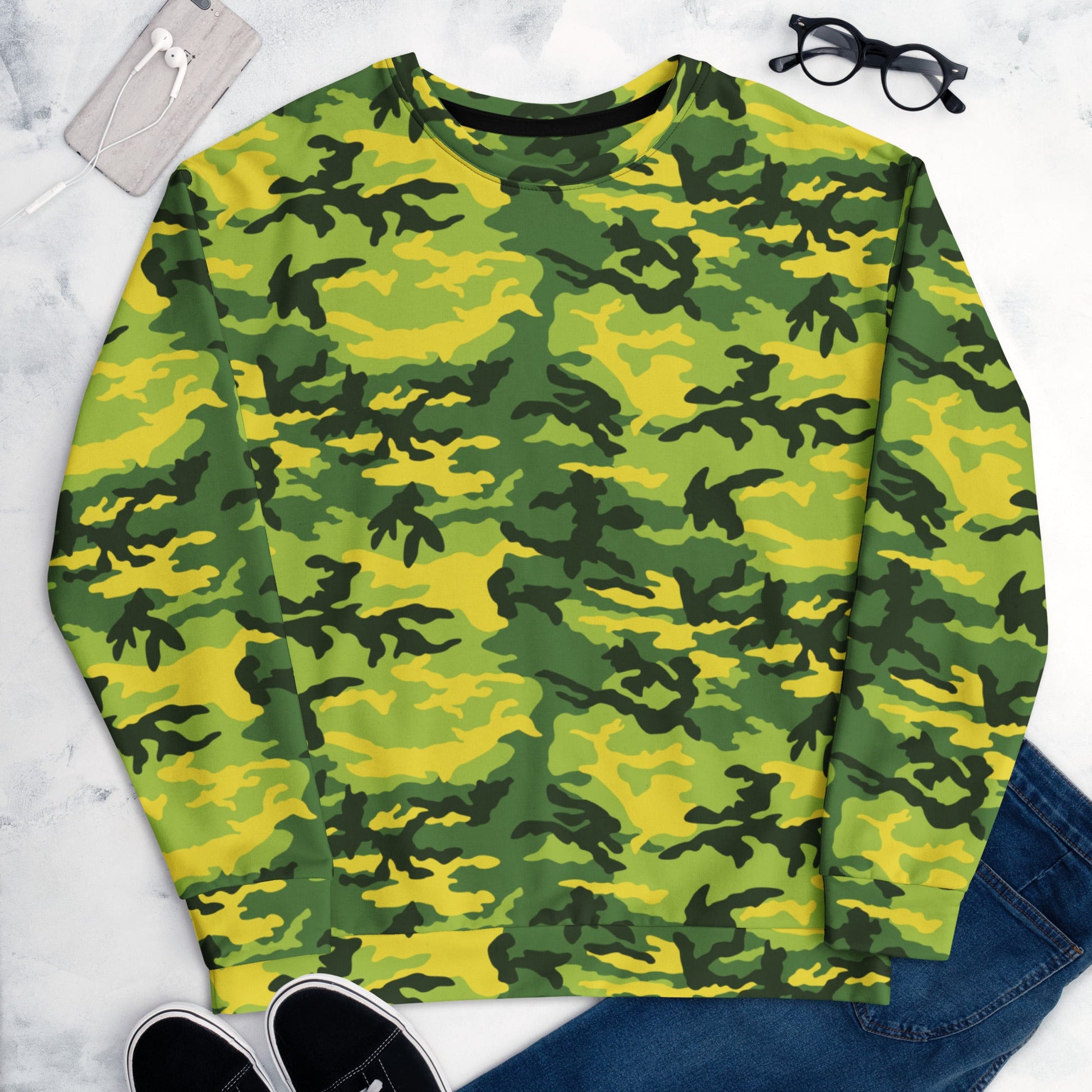 American M81 Yellow Jacket Safety CAMO Unisex Sweatshirt - Sweatshirts