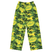 Classic M81 Yellow Jacket Safety CAMO Unisex Wide-Leg Leisure Pants - 2XS - Pant