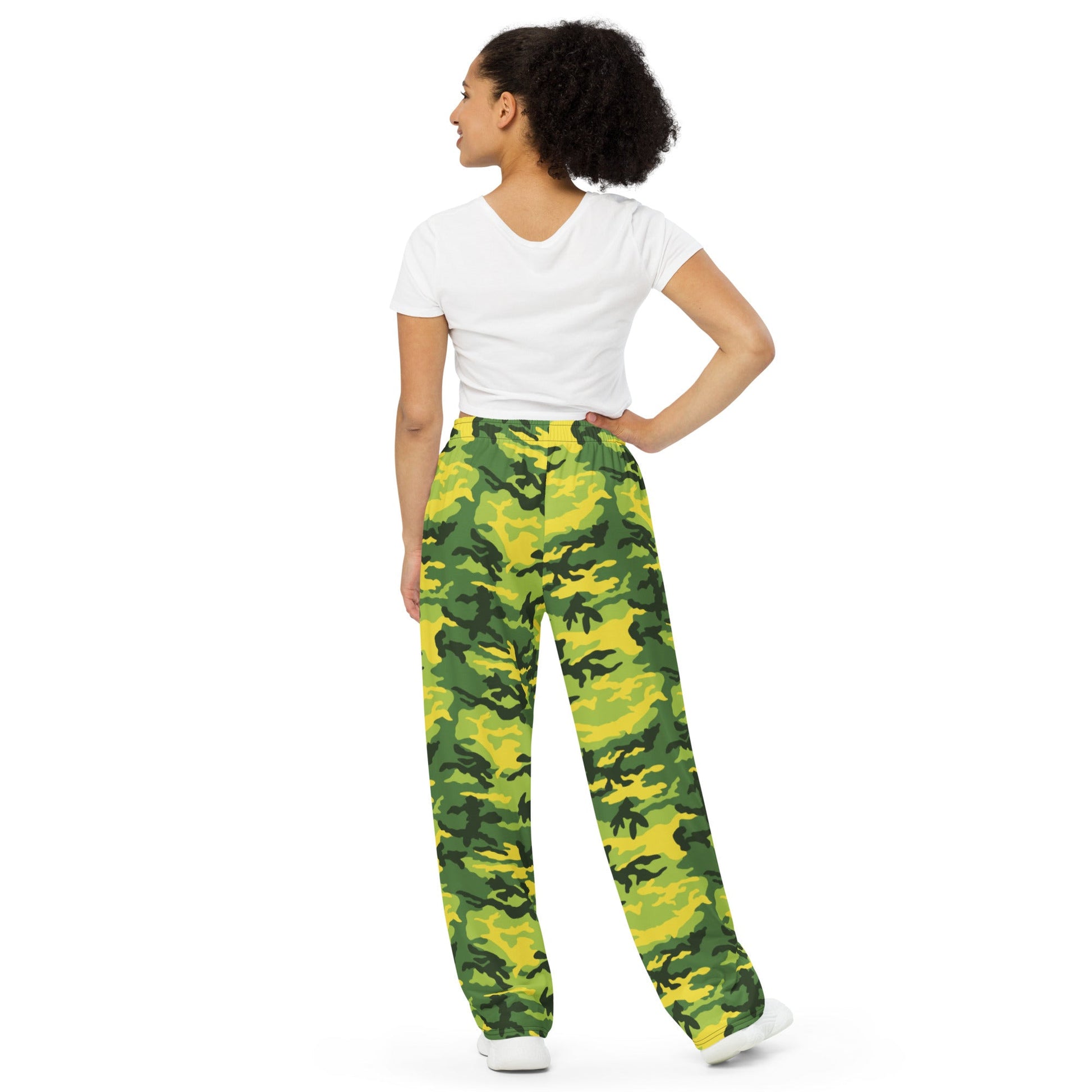 American M81 Yellow Jacket Safety CAMO unisex wide-leg pants - Wide-leg Pants