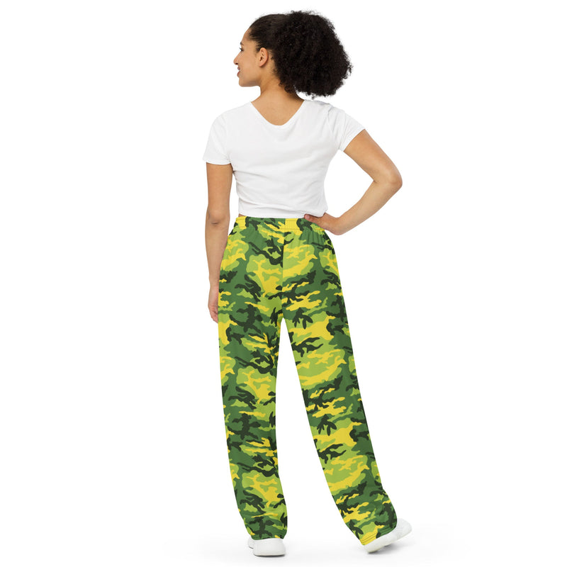 Classic M81 Yellow Jacket Safety CAMO Unisex Wide-Leg Leisure Pants - Pant