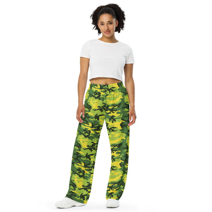 American M81 Yellow Jacket Safety CAMO unisex wide-leg pants - Wide-leg Pants
