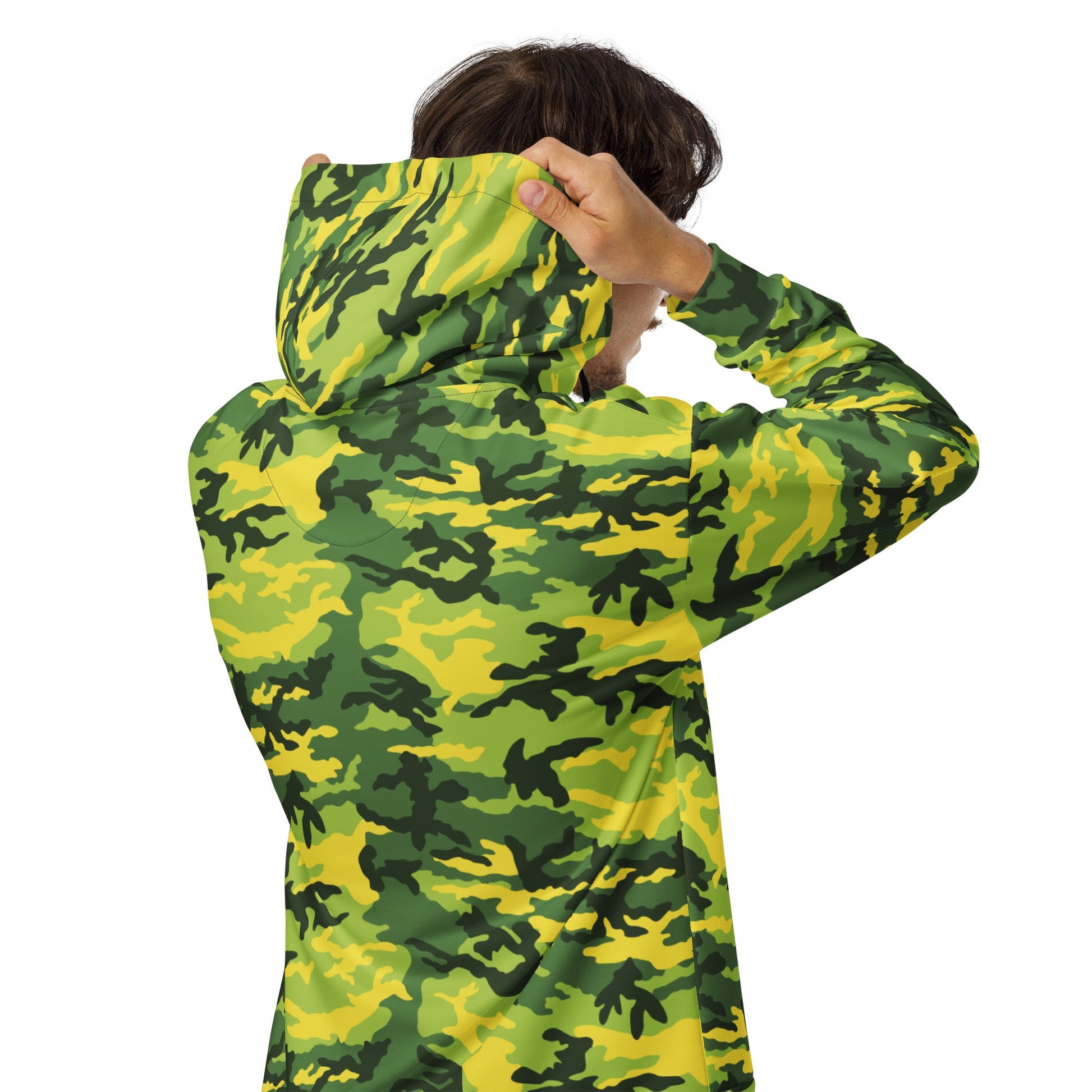 American M81 Yellow Jacket Safety CAMO Unisex Zip Hoodie