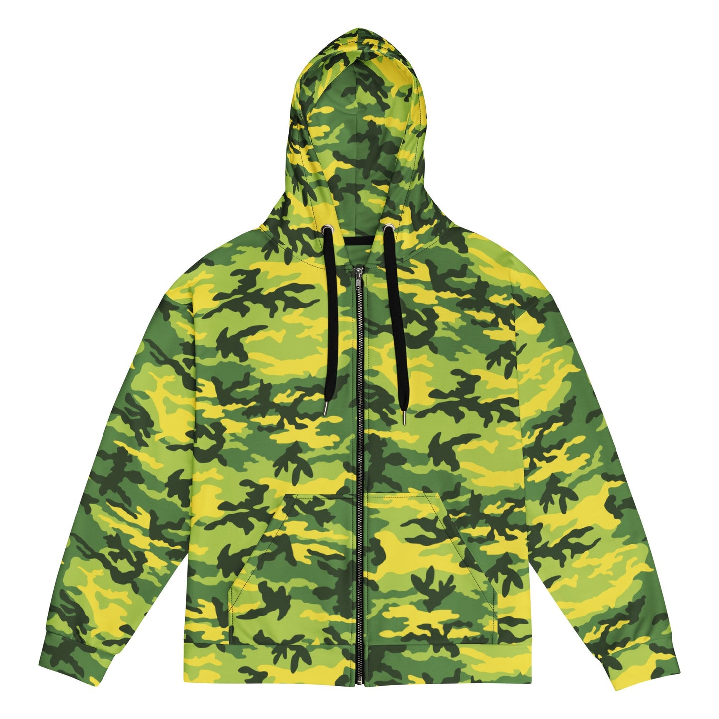 American M81 Yellow Jacket Safety CAMO Unisex Zip Hoodie - 2XS