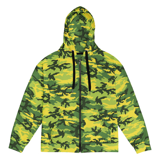 American M81 Yellow Jacket Safety CAMO Unisex zip hoodie - 2XS - Zip Hoodies