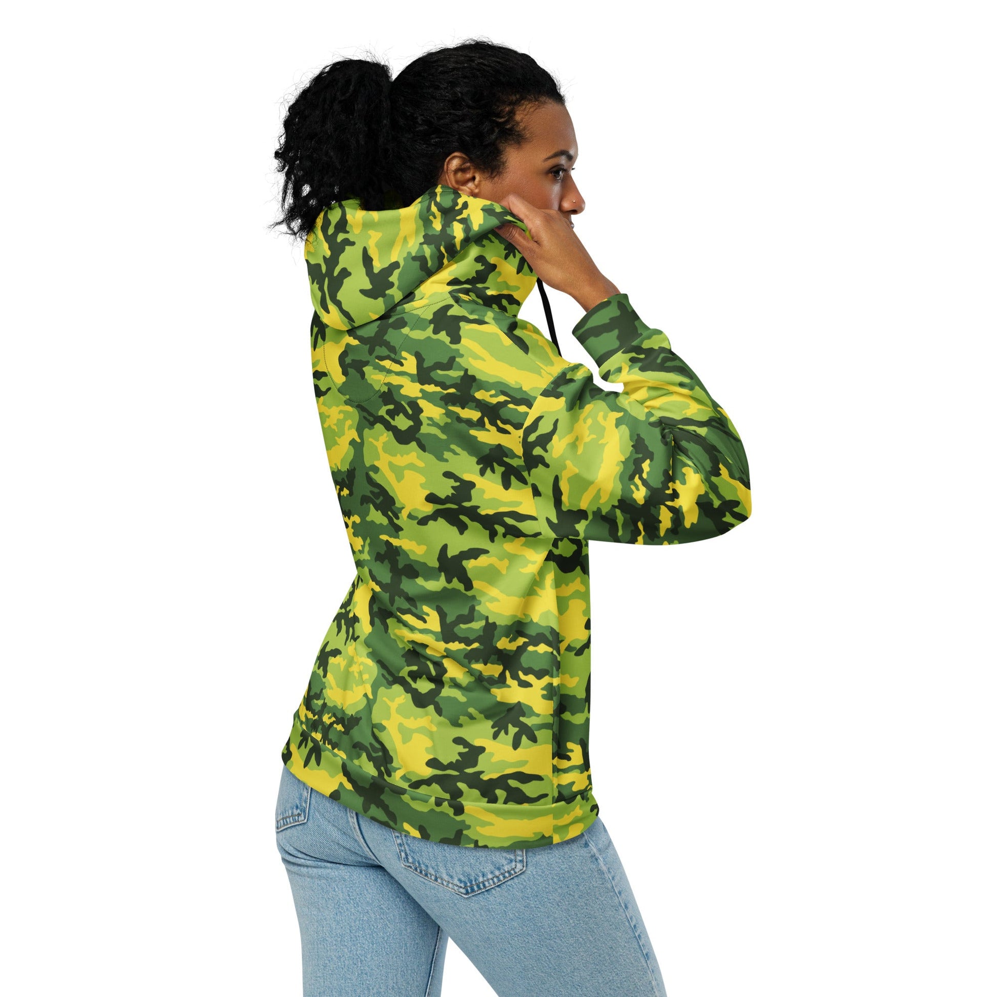 American M81 Yellow Jacket Safety CAMO Unisex Zip Hoodie
