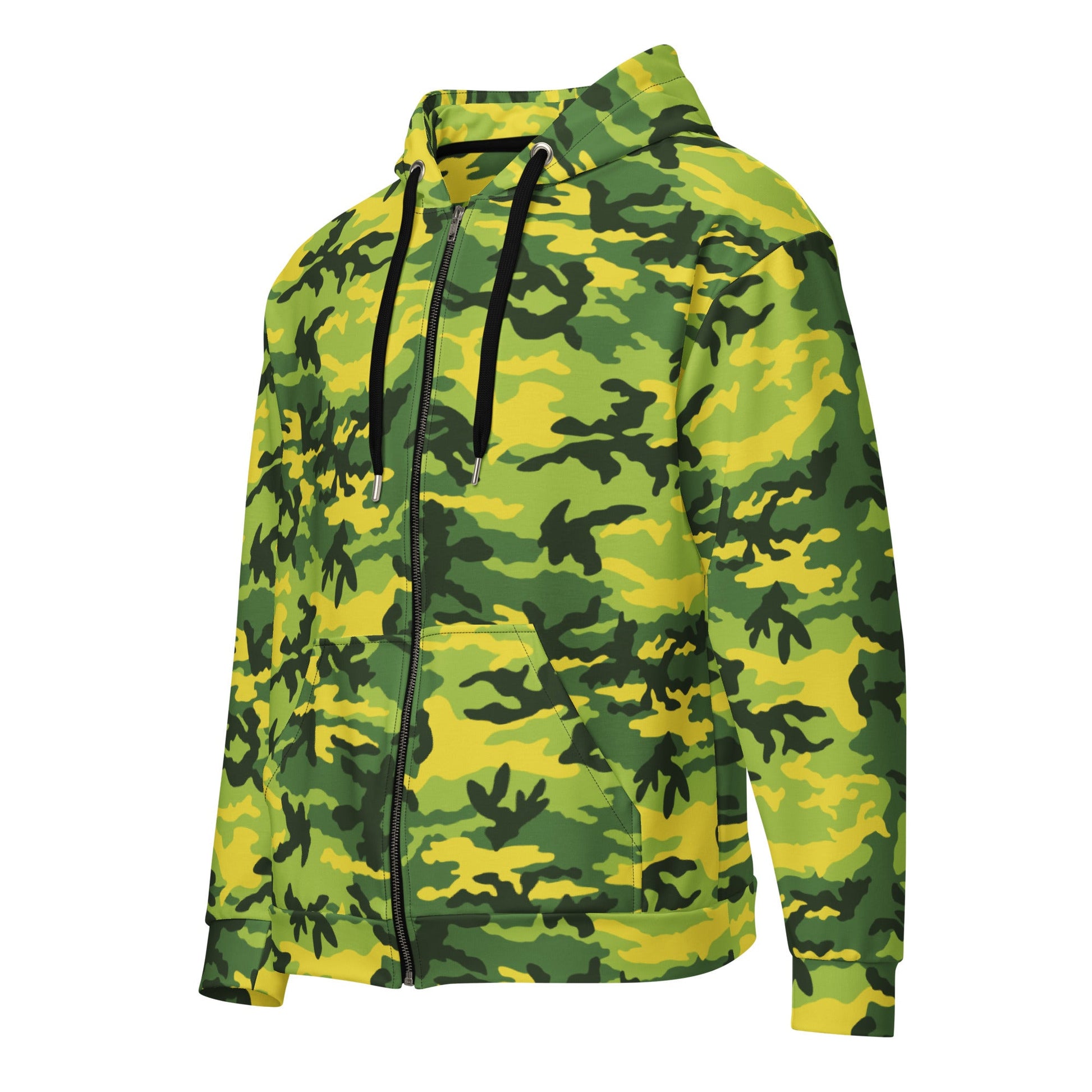 American M81 Yellow Jacket Safety CAMO Unisex Zip Hoodie