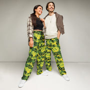 Classic M81 Yellow Jacket Safety CAMO Unisex Wide-Leg Joggers - 2XS