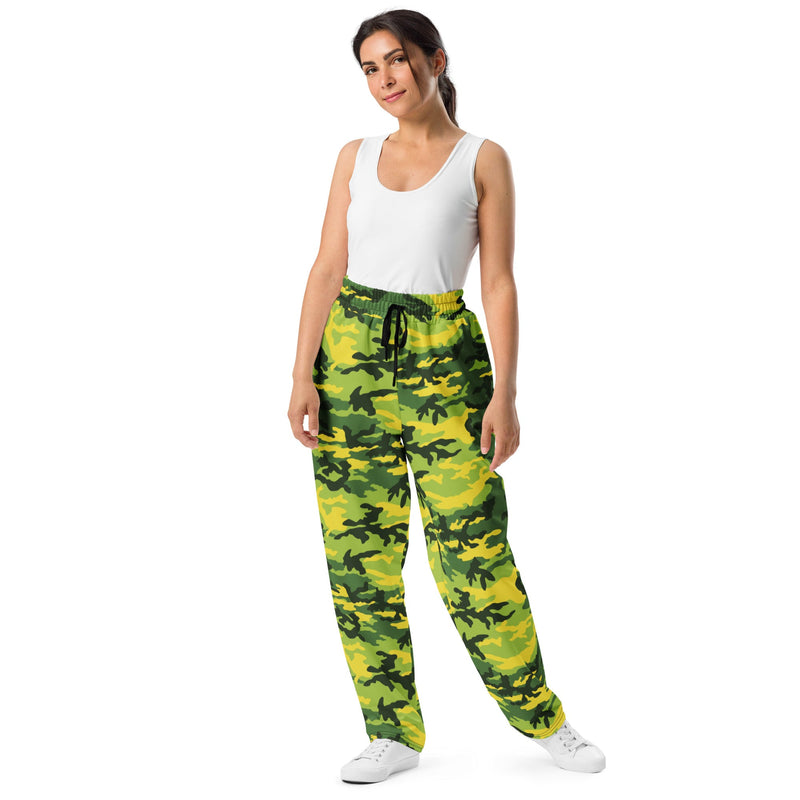 Classic M81 Yellow Jacket Safety CAMO Unisex Wide-Leg Joggers
