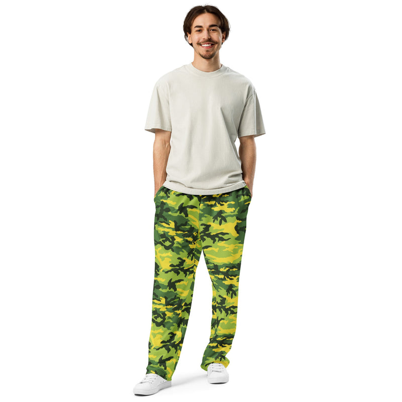 Classic M81 Yellow Jacket Safety CAMO Unisex Wide-Leg Joggers