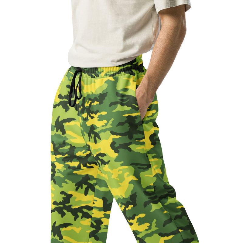 Classic M81 Yellow Jacket Safety CAMO Unisex Wide-Leg Joggers