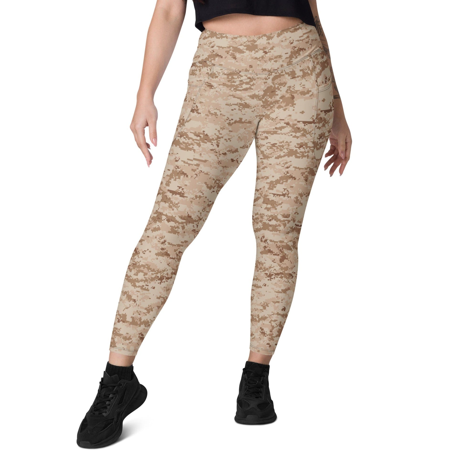 American MARPAT Desert CAMO Leggings with pockets - Womens With Pockets