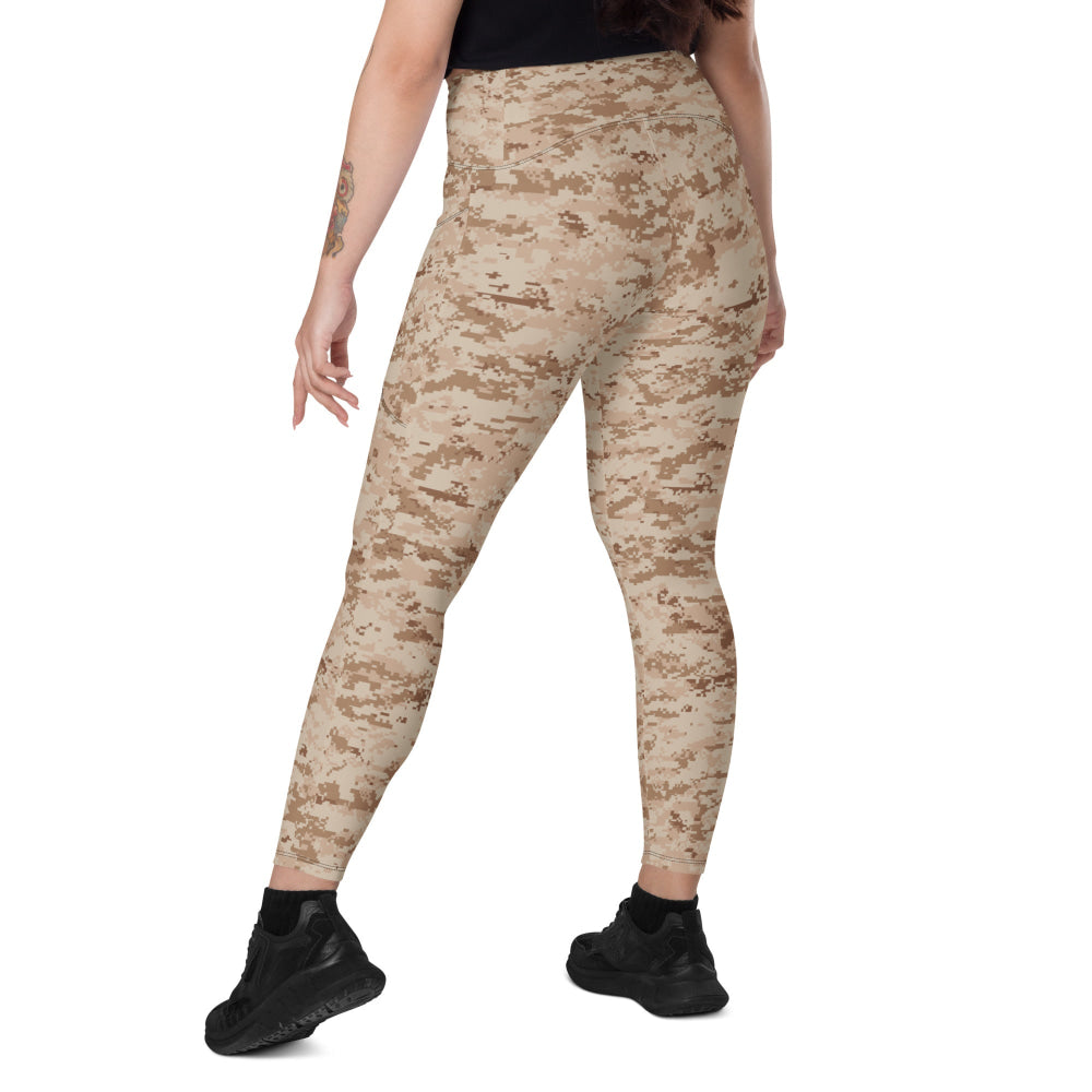 American MARPAT Desert CAMO Leggings with pockets - Womens With Pockets