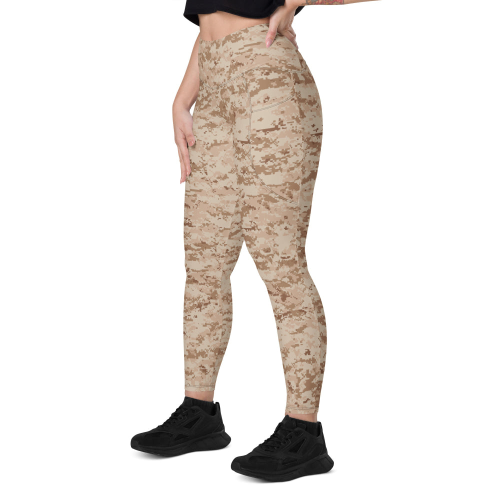 American MARPAT Desert CAMO Leggings with pockets - Womens With Pockets