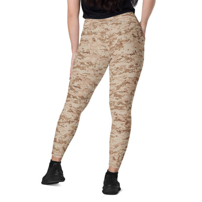 American MARPAT Desert CAMO Leggings with pockets - Womens With Pockets