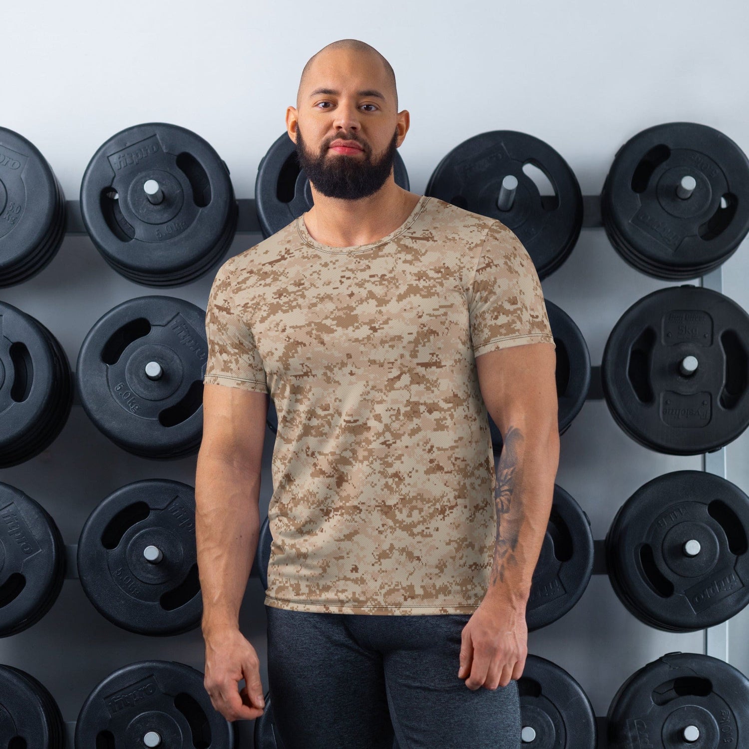 American MARPAT Desert CAMO Men’s Athletic T-shirt - XS - T-Shirts