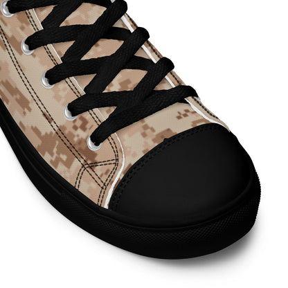 American MARPAT Desert CAMO Men’s high top canvas shoes - Mens High Top Canvas Shoes