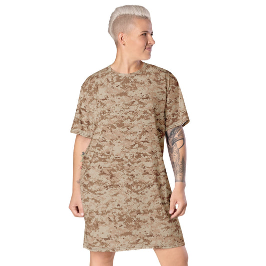 American MARPAT Desert CAMO T-shirt dress - 2XS - Womens T-Shirt Dress