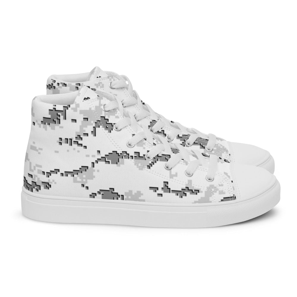 American MARPAT Snow CAMO Men’s high top canvas shoes - Mens High Top Canvas Shoes