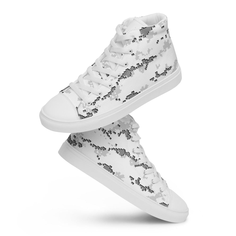 American MARPAT Snow CAMO Men’s high top canvas shoes - Mens High Top Canvas Shoes