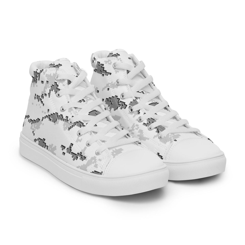 American MARPAT Snow CAMO Men’s high top canvas shoes - Mens High Top Canvas Shoes