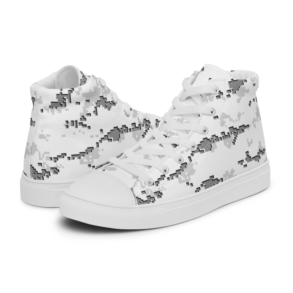 American MARPAT Snow CAMO Men’s high top canvas shoes - Mens High Top Canvas Shoes