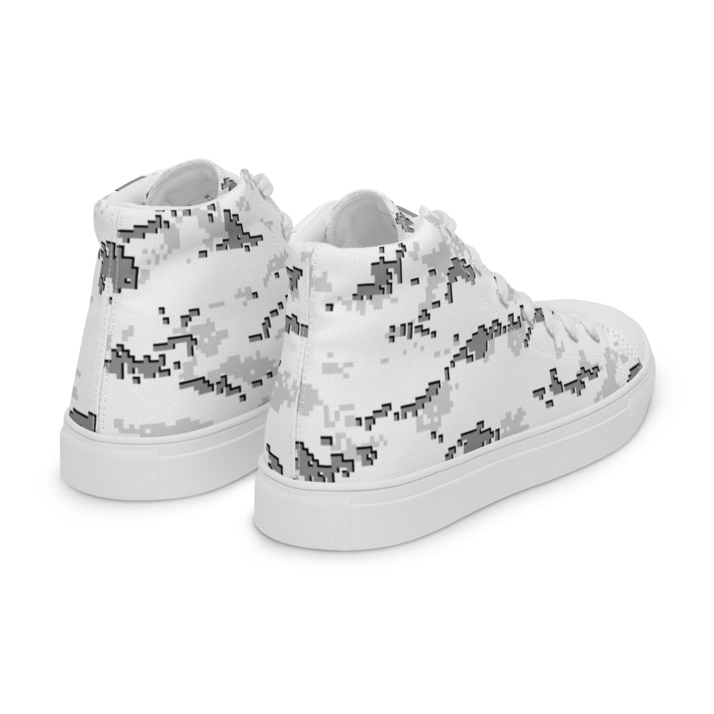 American MARPAT Snow CAMO Men’s high top canvas shoes - Mens High Top Canvas Shoes