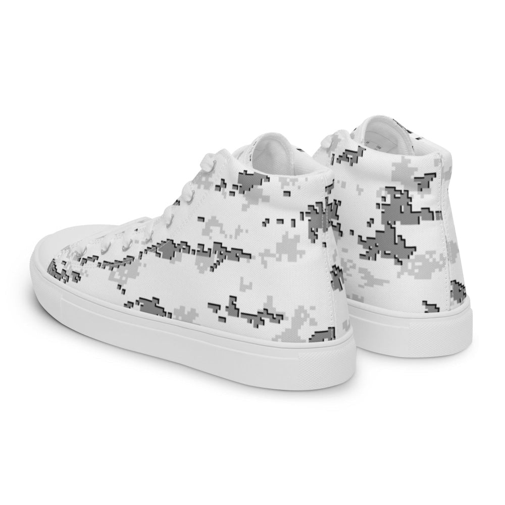 American MARPAT Snow CAMO Men’s high top canvas shoes - Mens High Top Canvas Shoes