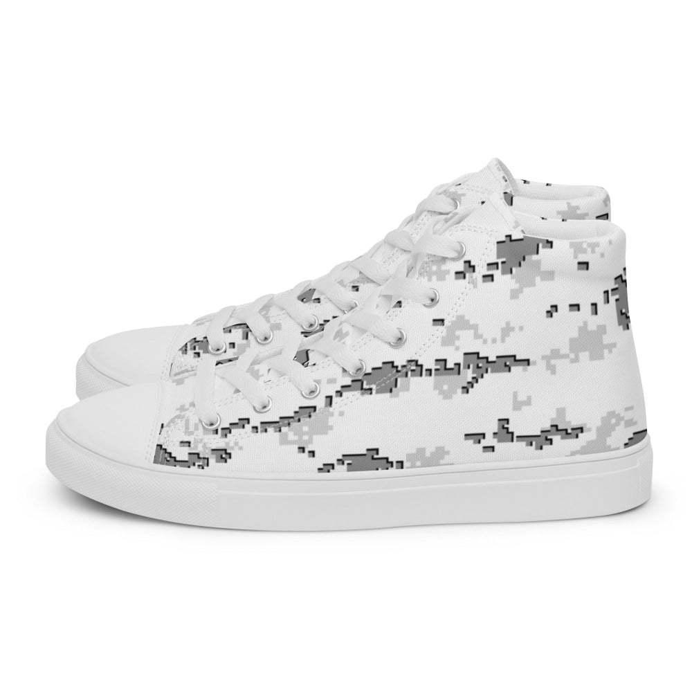 American MARPAT Snow CAMO Men’s high top canvas shoes - Mens High Top Canvas Shoes