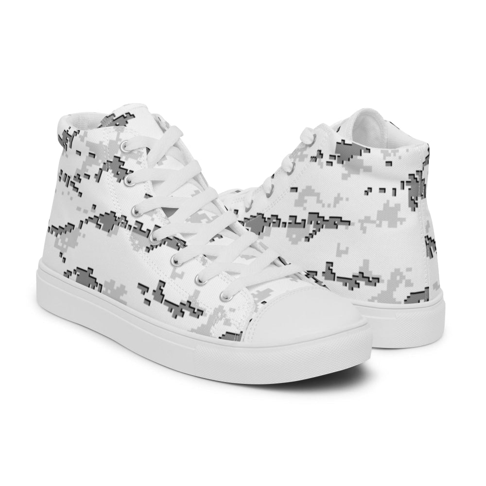 American MARPAT Snow CAMO Men’s high top canvas shoes - Mens High Top Canvas Shoes