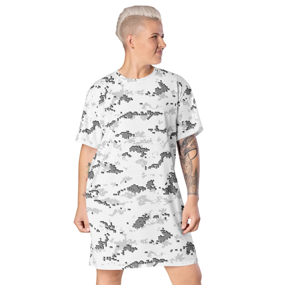 American MARPAT Snow CAMO T-shirt dress - 2XS - Womens T-Shirt Dress