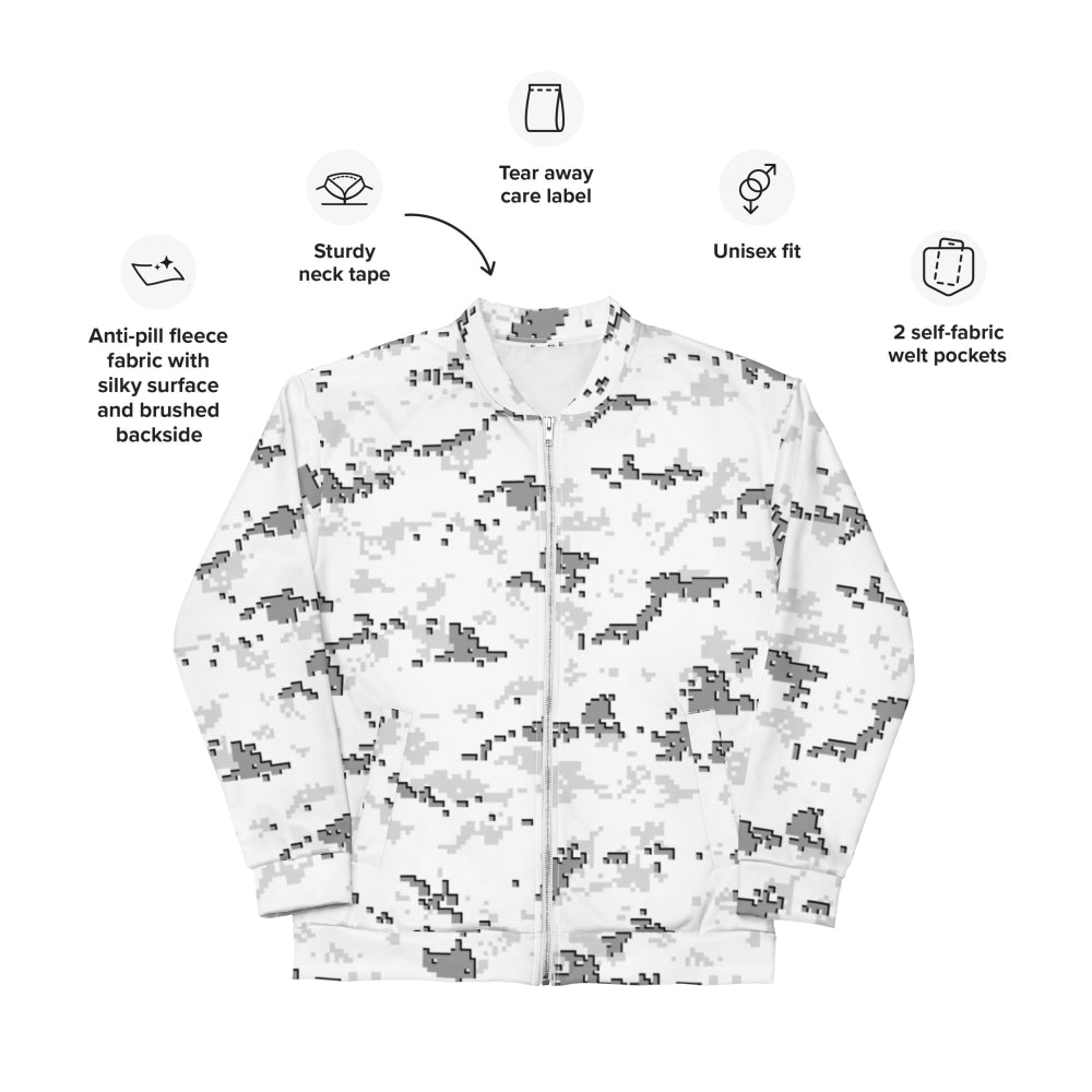 American MARPAT Snow CAMO Unisex Bomber Jacket