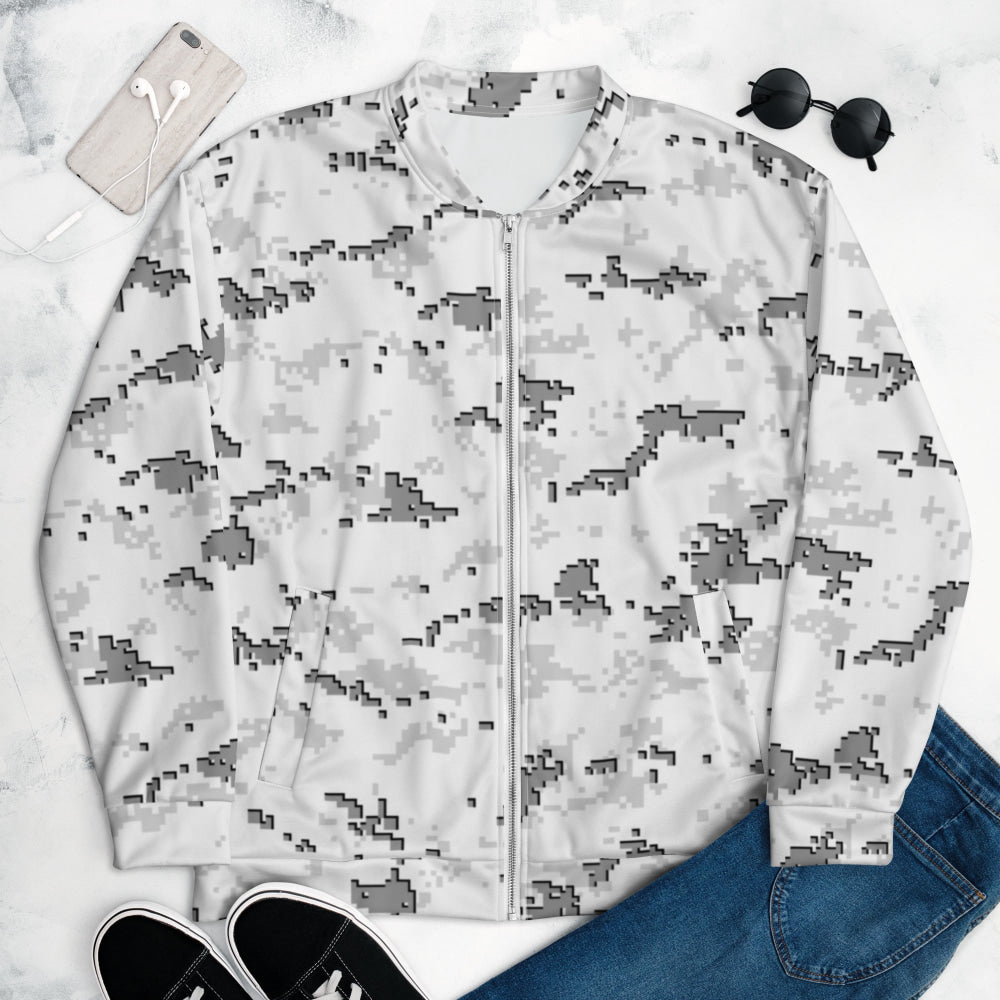 American MARPAT Snow CAMO Unisex Bomber Jacket - XS