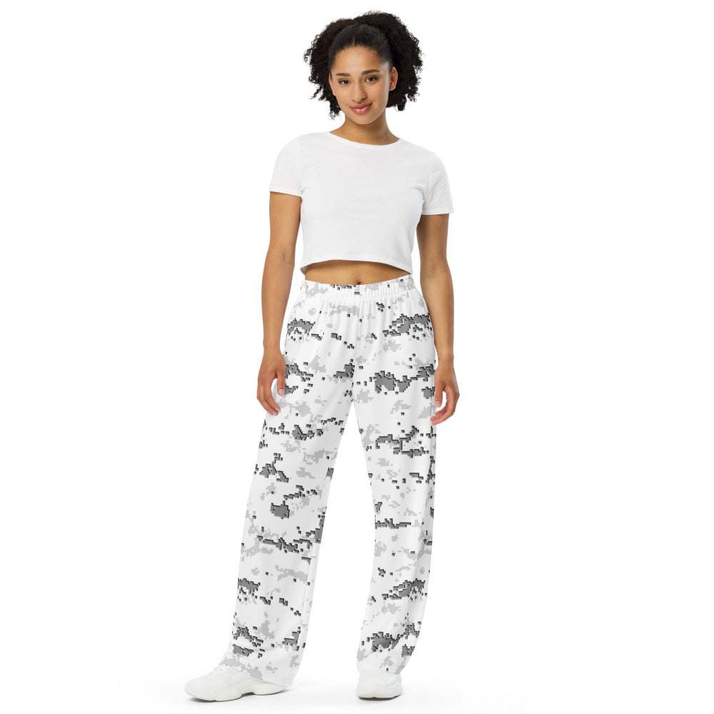 American MARPAT Snow CAMO unisex wide-leg pants - Unisex Wide-Leg Pants