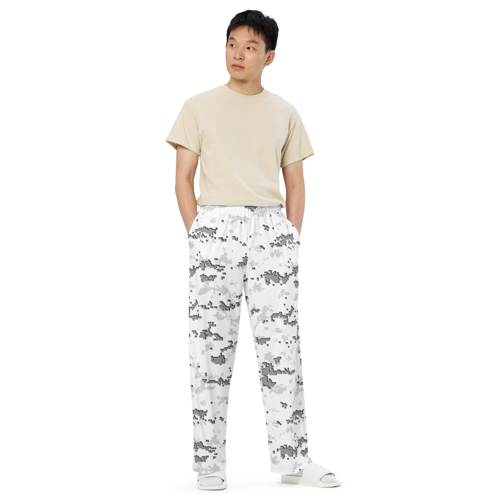 American MARPAT Snow CAMO unisex wide-leg pants - Unisex Wide-Leg Pants